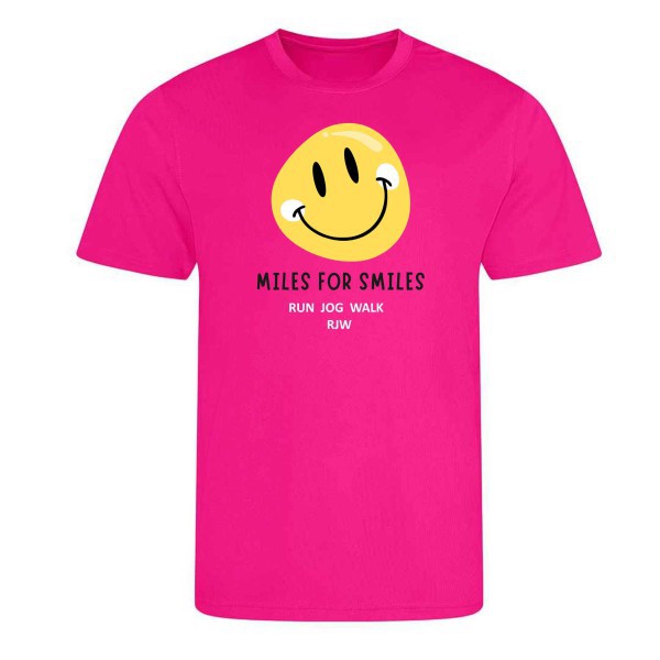 RJW Miles for Smiles pink T-shirt